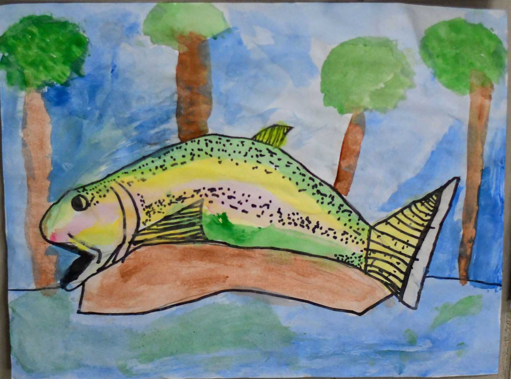 Clara McAllister -- Trout Derby art contest winner from Hardin Park